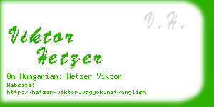 viktor hetzer business card